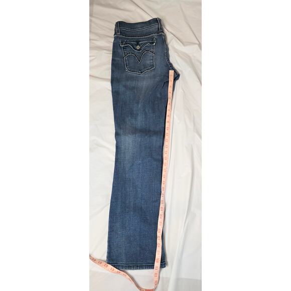 Levi's Too Super Low 524 Jeans Women's 13M Blue Low Rise Distressed - Picture 6 of 6